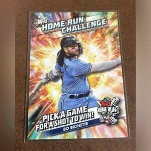 Bo Bichette Home Run Challenge Card From Topps